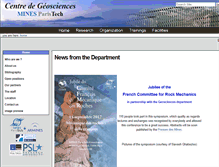 Tablet Screenshot of geosciences.mines-paristech.fr